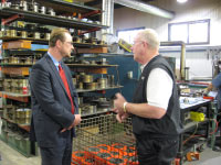 November, 2010 –  Bryan Borlik, Director of EDA's TAA for Firms program, visited Caster Concepts, a Michigan company participating in the program.