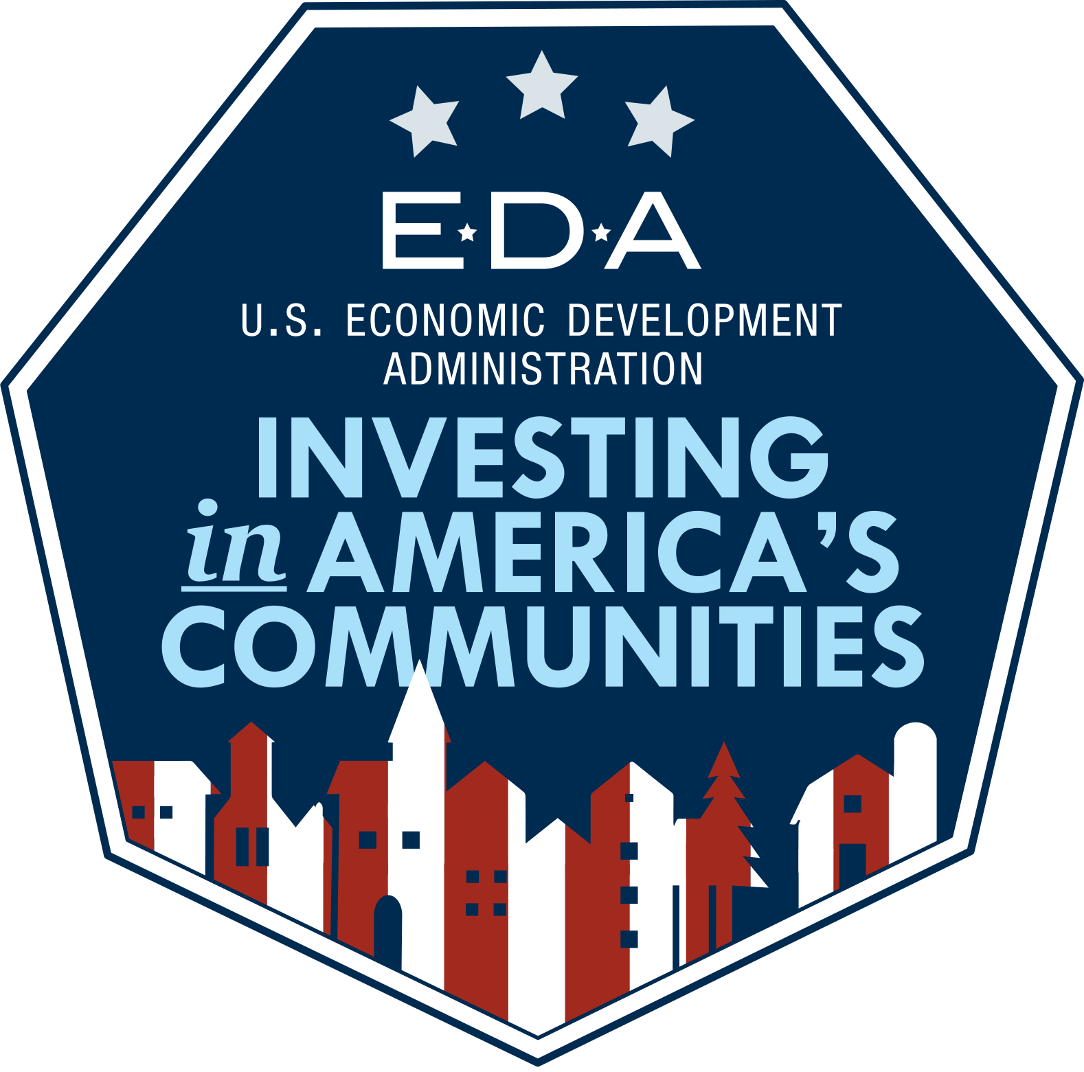 EDA Investing in America's Communities: American Rescue Plan logo