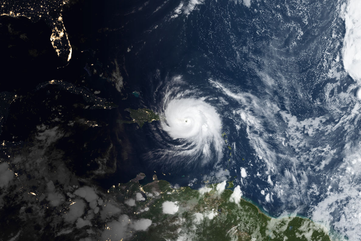 satellite photo of hurricane