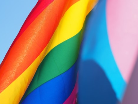 Image of a rainbow flag