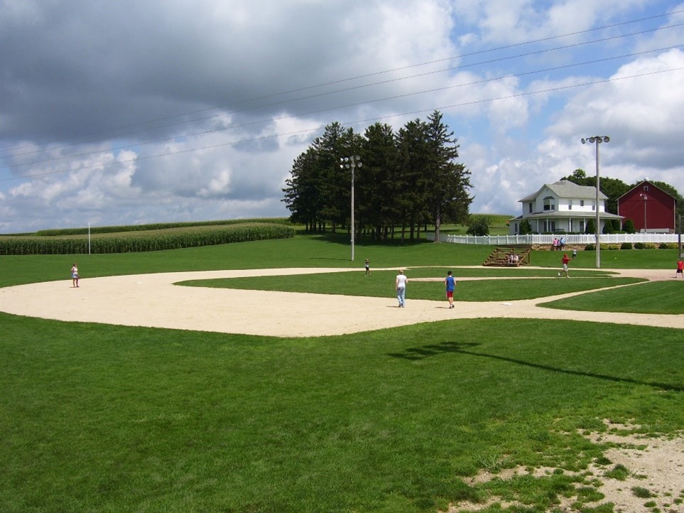 The Field of Dreams in Dyersville, Iowa is a popular tourist destination.